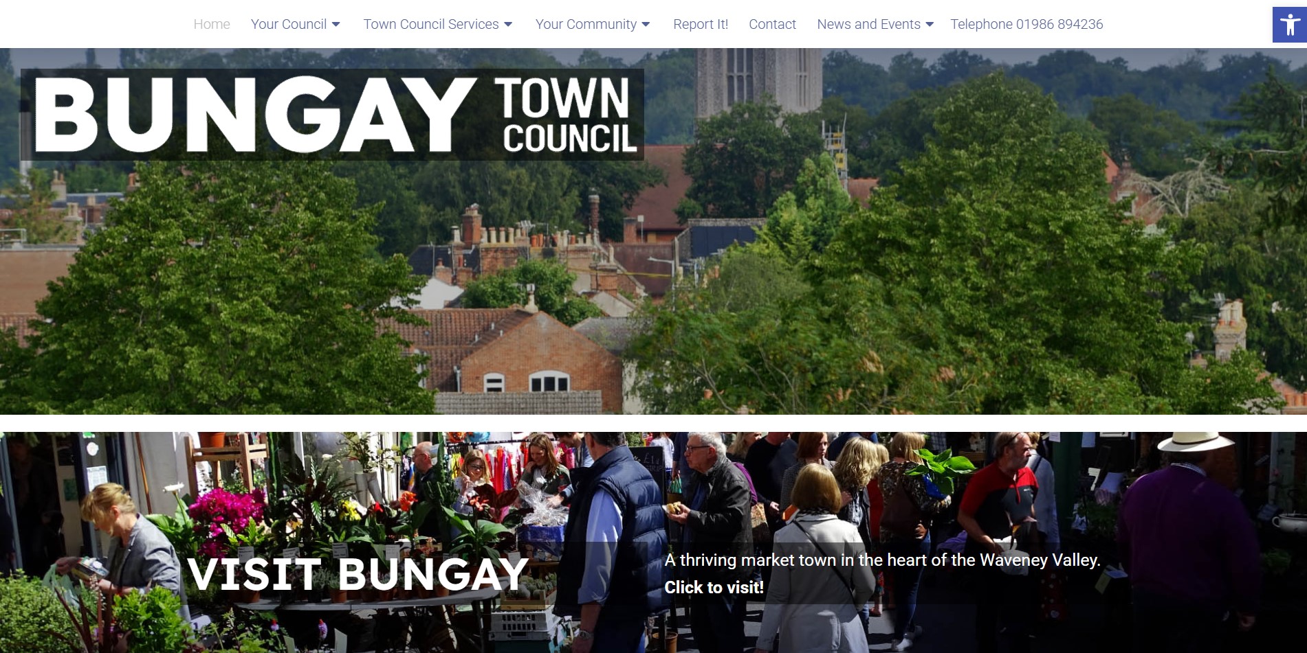 Bungay Town Council Website Screenshot